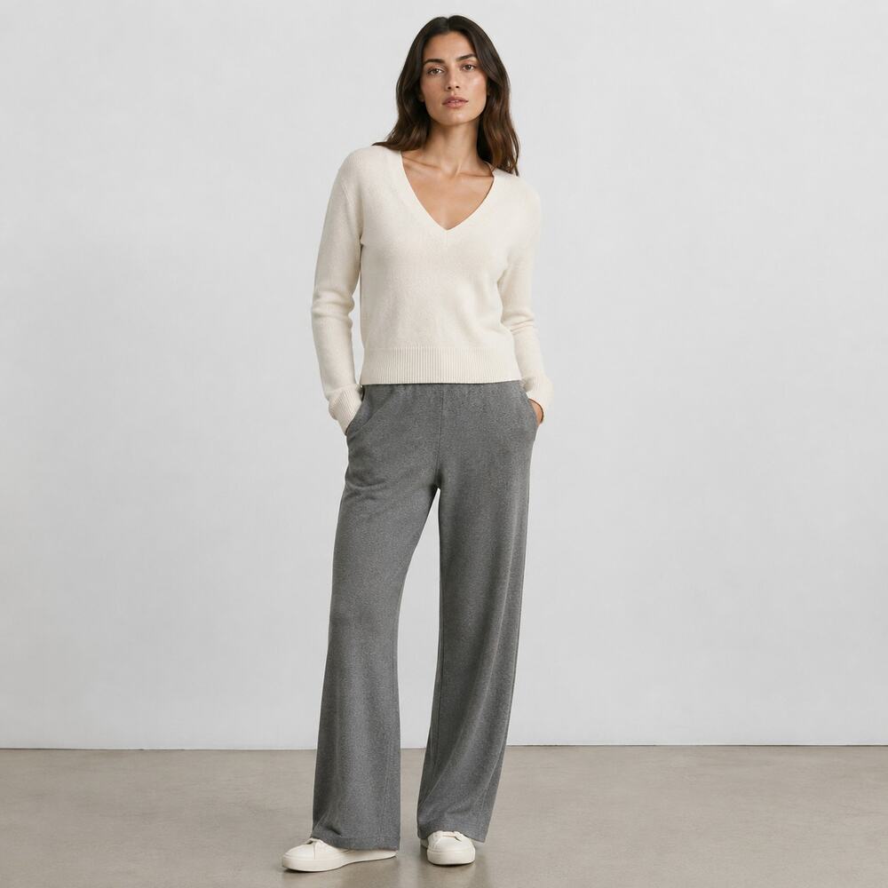 Chico’s grey knit sweater pants medium regular lounge cozy comfy